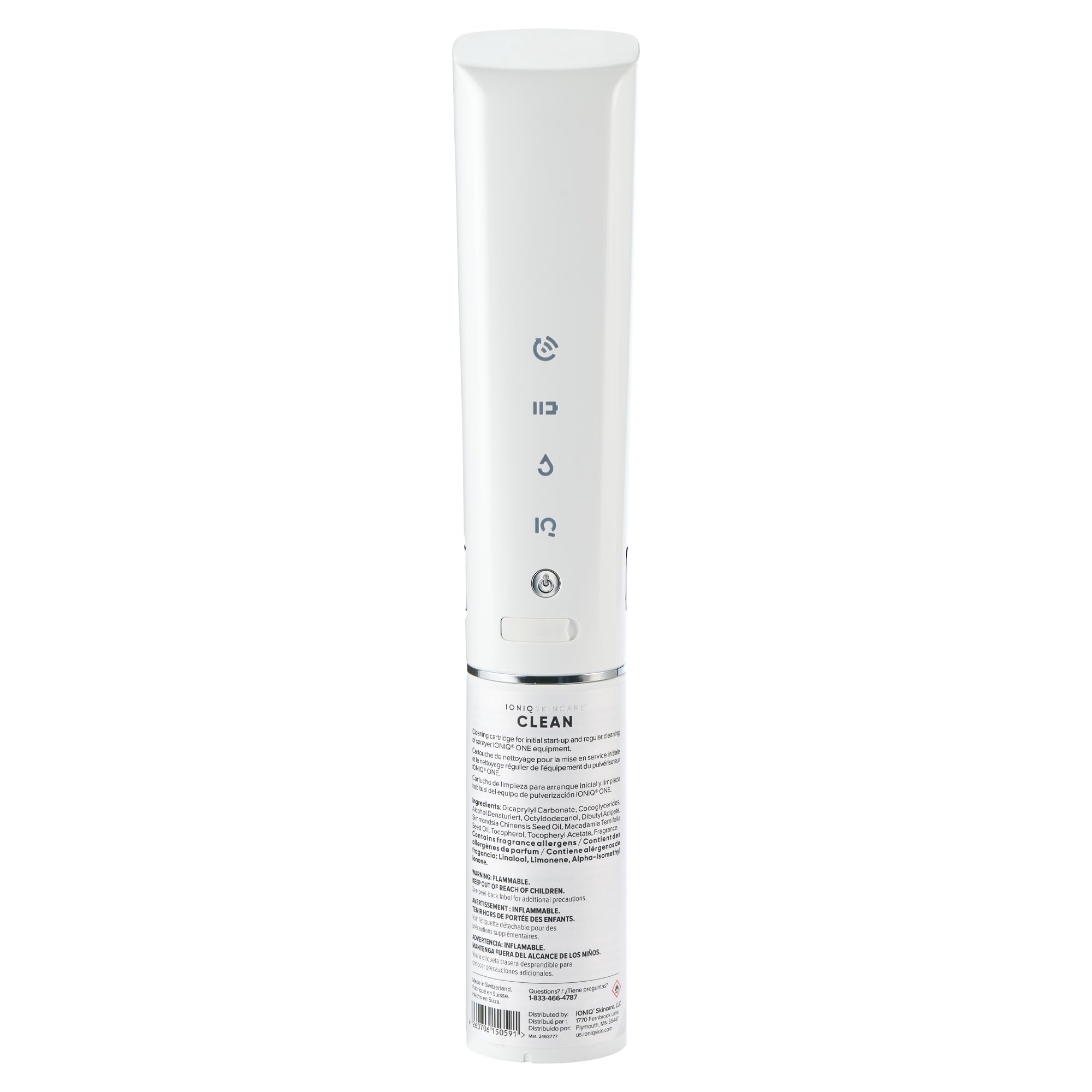 IONIQ Skincare 100 ml cartridge for flushing and refreshing the sprayer