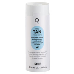 IONIQ Skincare TAN cartridge packaging shows dermatologist-tested, vegan formula for at-home tanning.