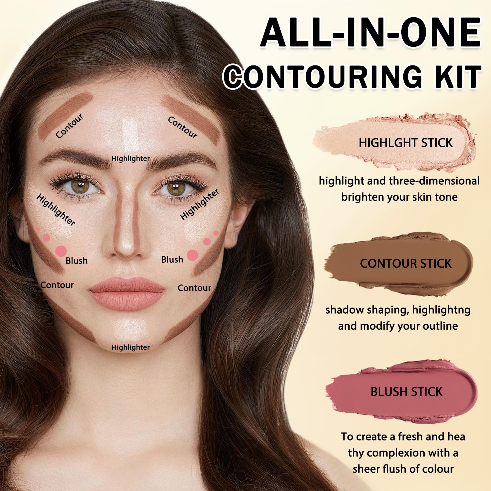 IONSGAKO cream bronzer stick delivers warm sun-kissed radiance