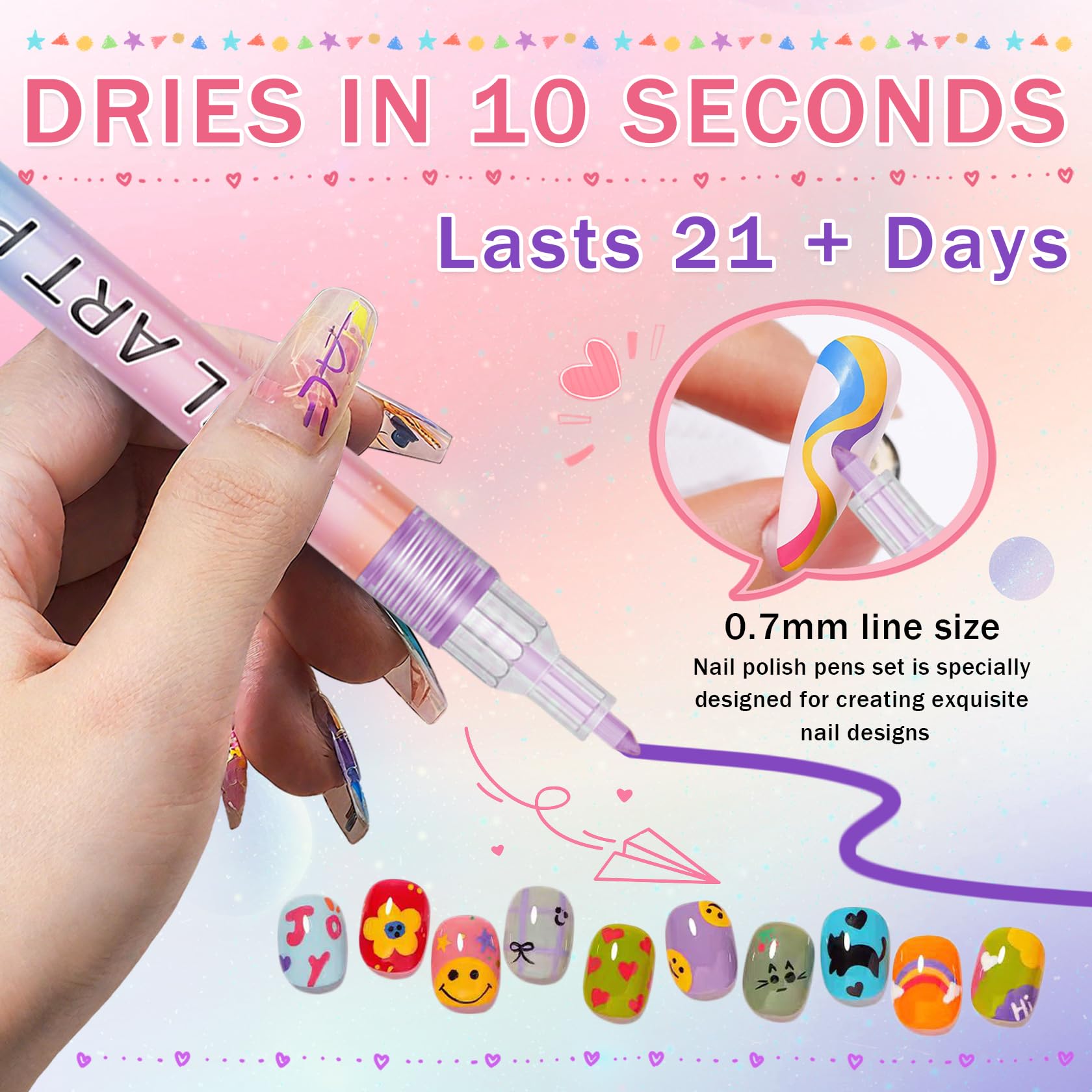IONSGAKO home and salon nail art projects.