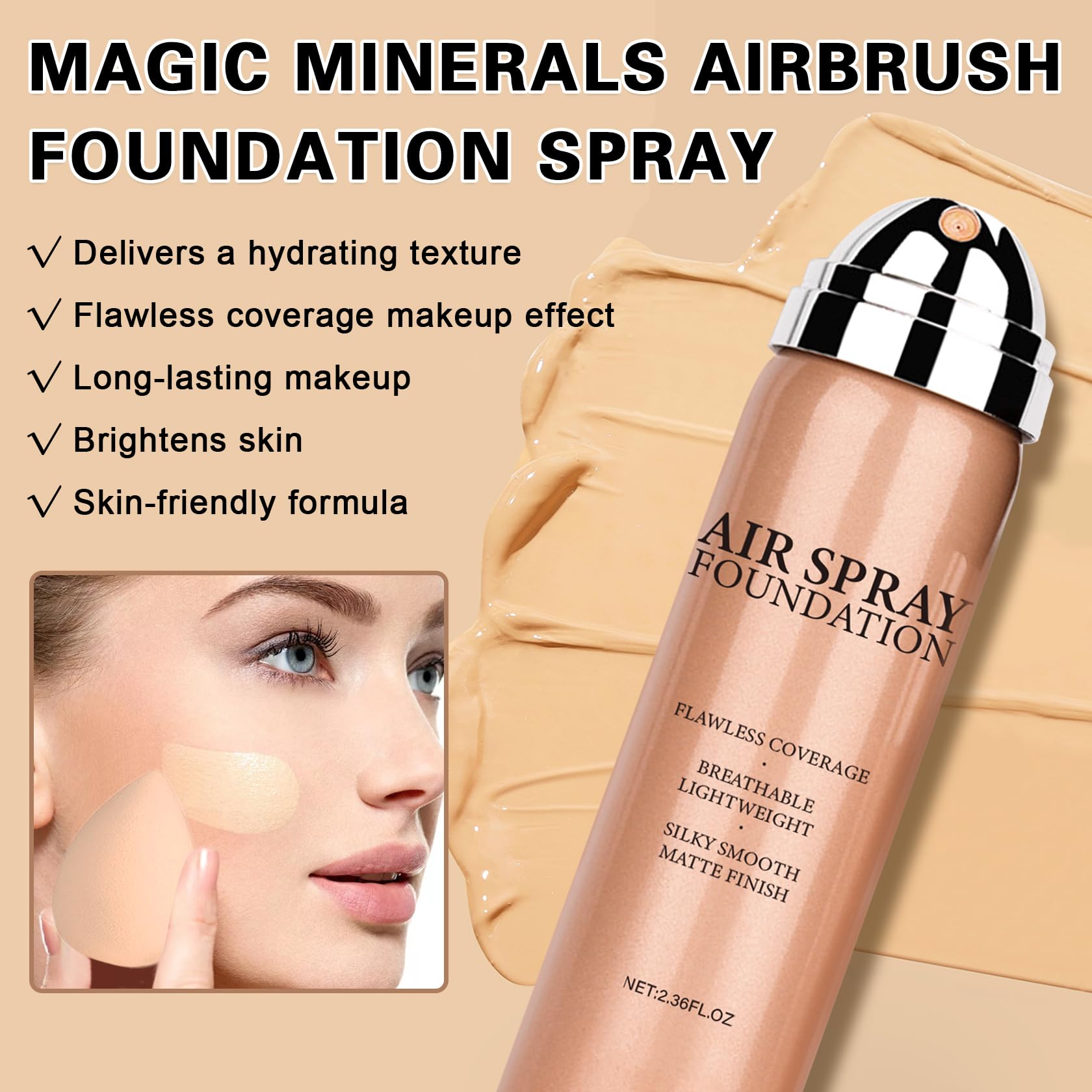 IONSGAKO Long-Lasting Make-Up Wear water-resistant finish throughout the day