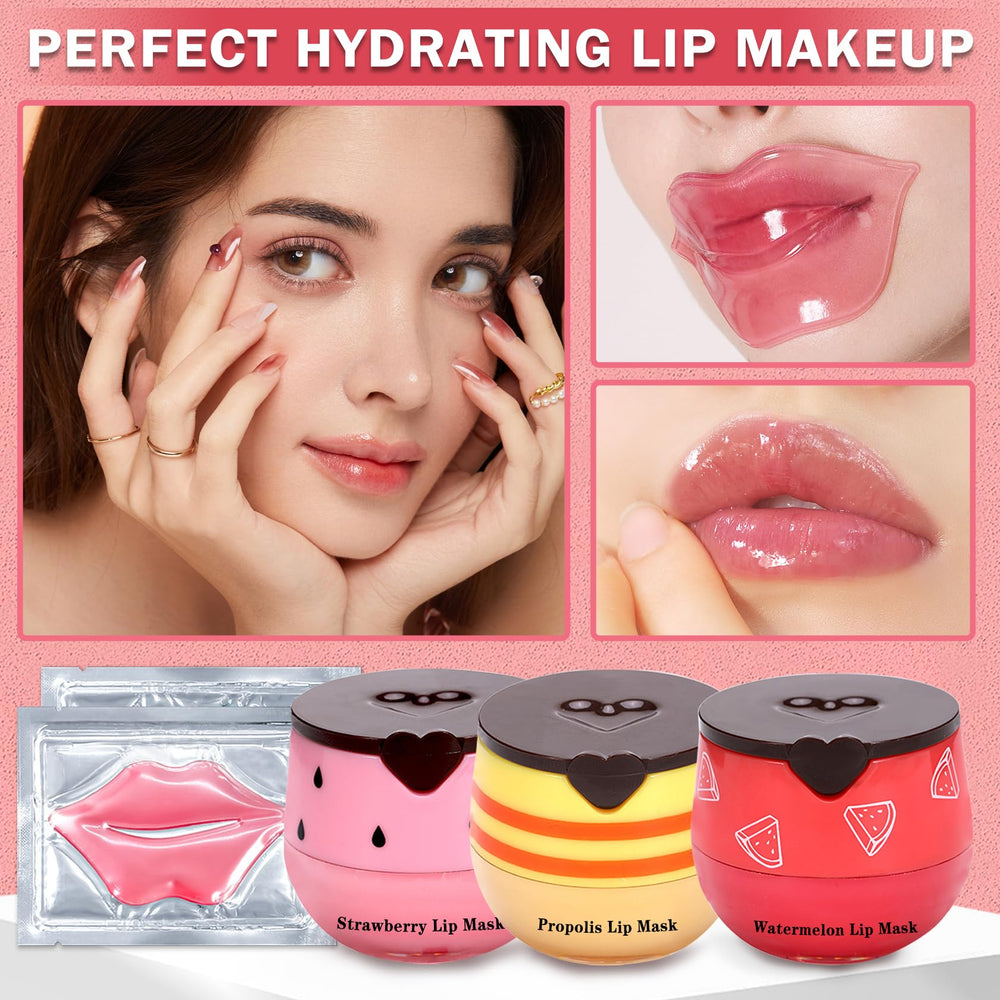 IONSGAKO travel-friendly honey pot lip care set for on-the-go use.