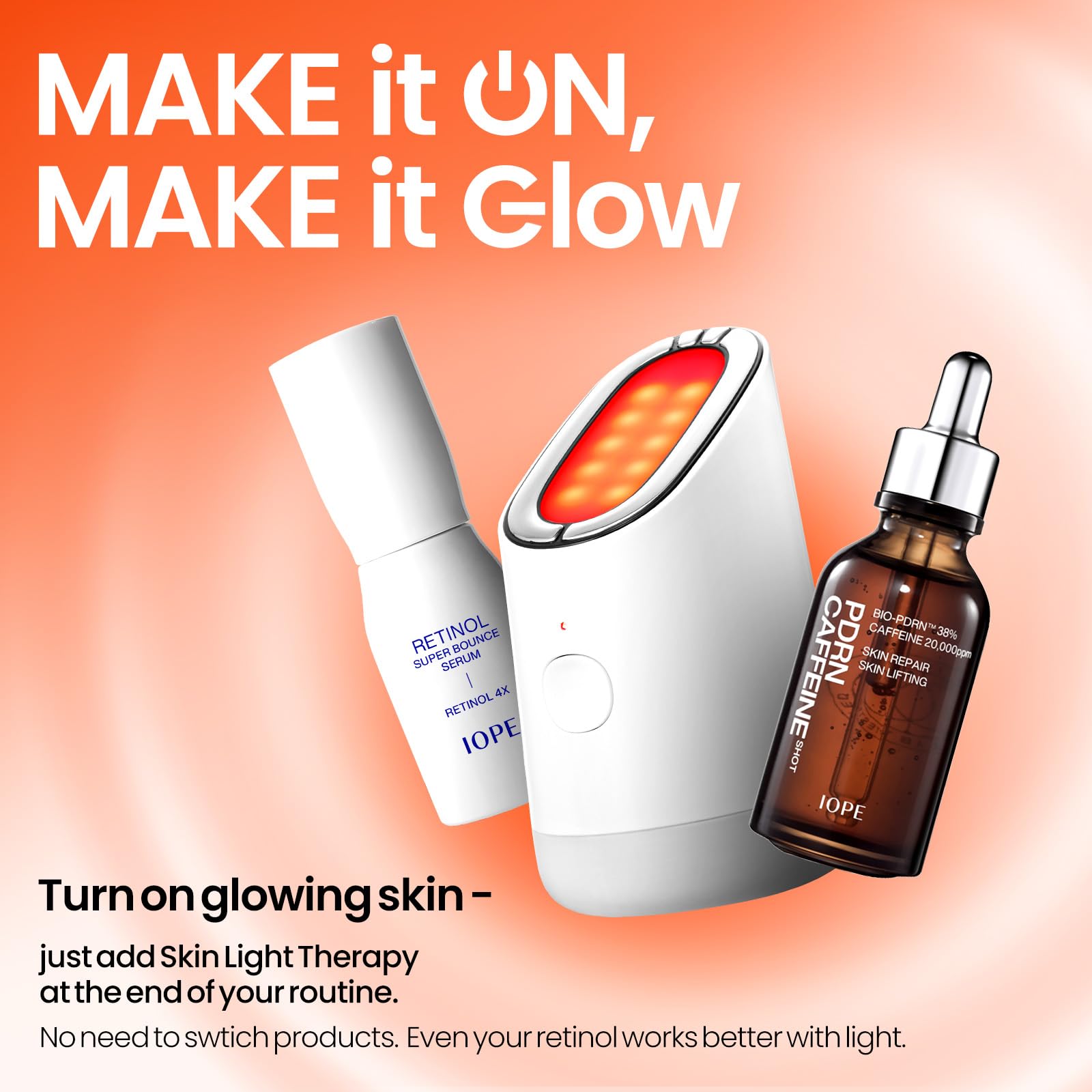 IOPE Gluta Vitamin C Serum bottle label visible for trusted skincare choice