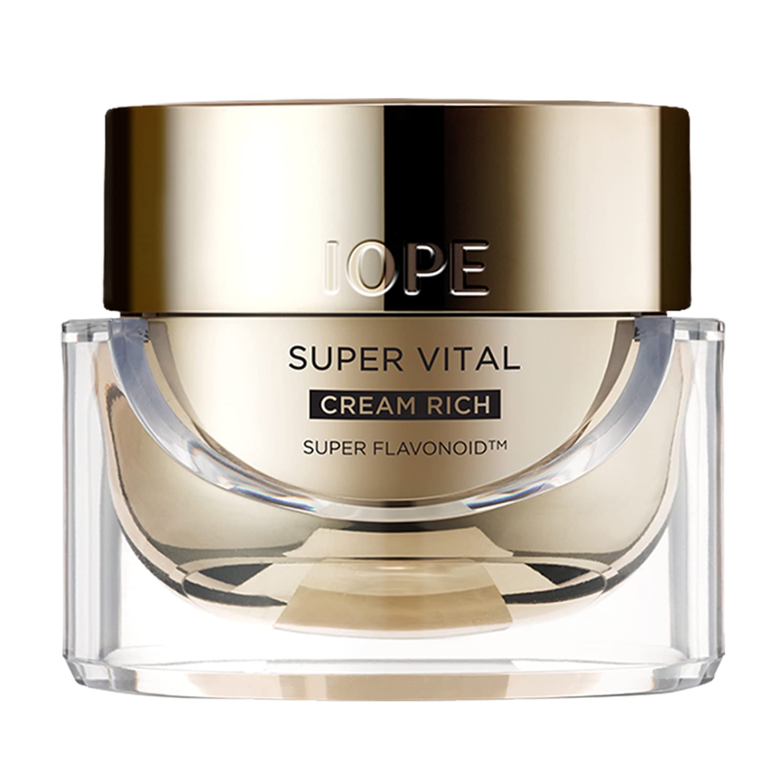 IOPE Super Vital Cream Rich jar closeup showing luxurious texture for deep hydration