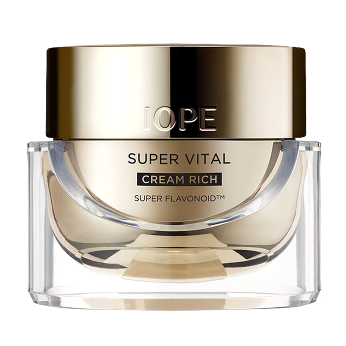 IOPE Super Vital Cream Rich jar closeup showing luxurious texture for deep hydration