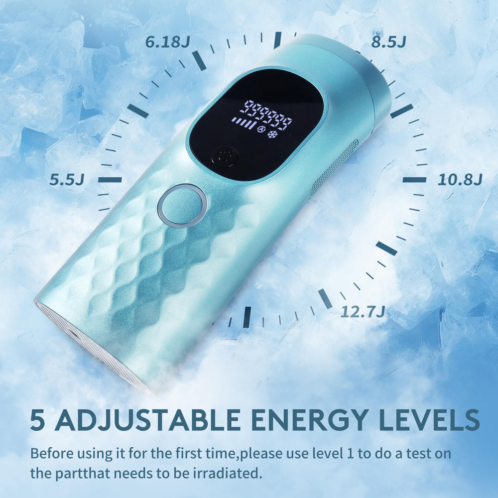 Iouniya ice cooling close-up demonstrates skin protection during treatment.