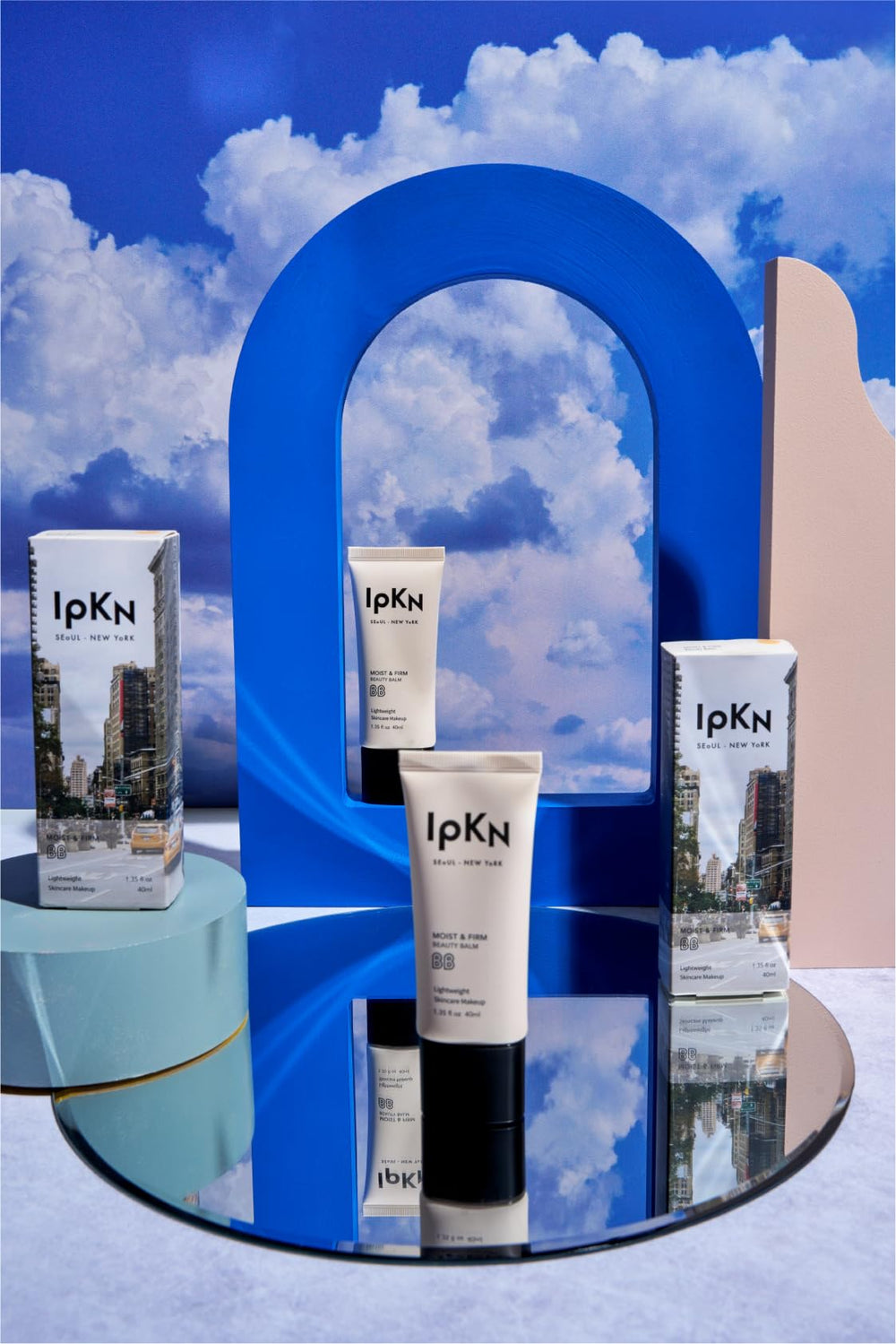 IPKN SPF40 packaging detail conveys premium skincare-makeup synergy.