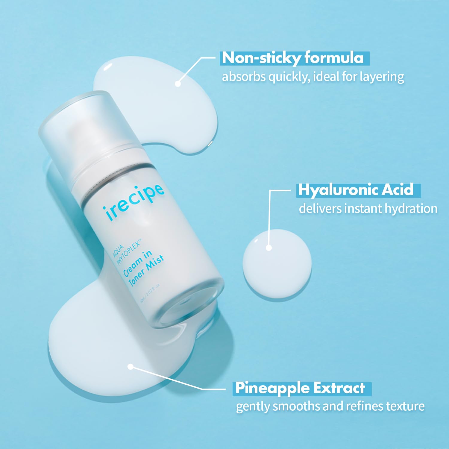 IRECIPE 24-hour moisture support keeping skin hydrated day and night