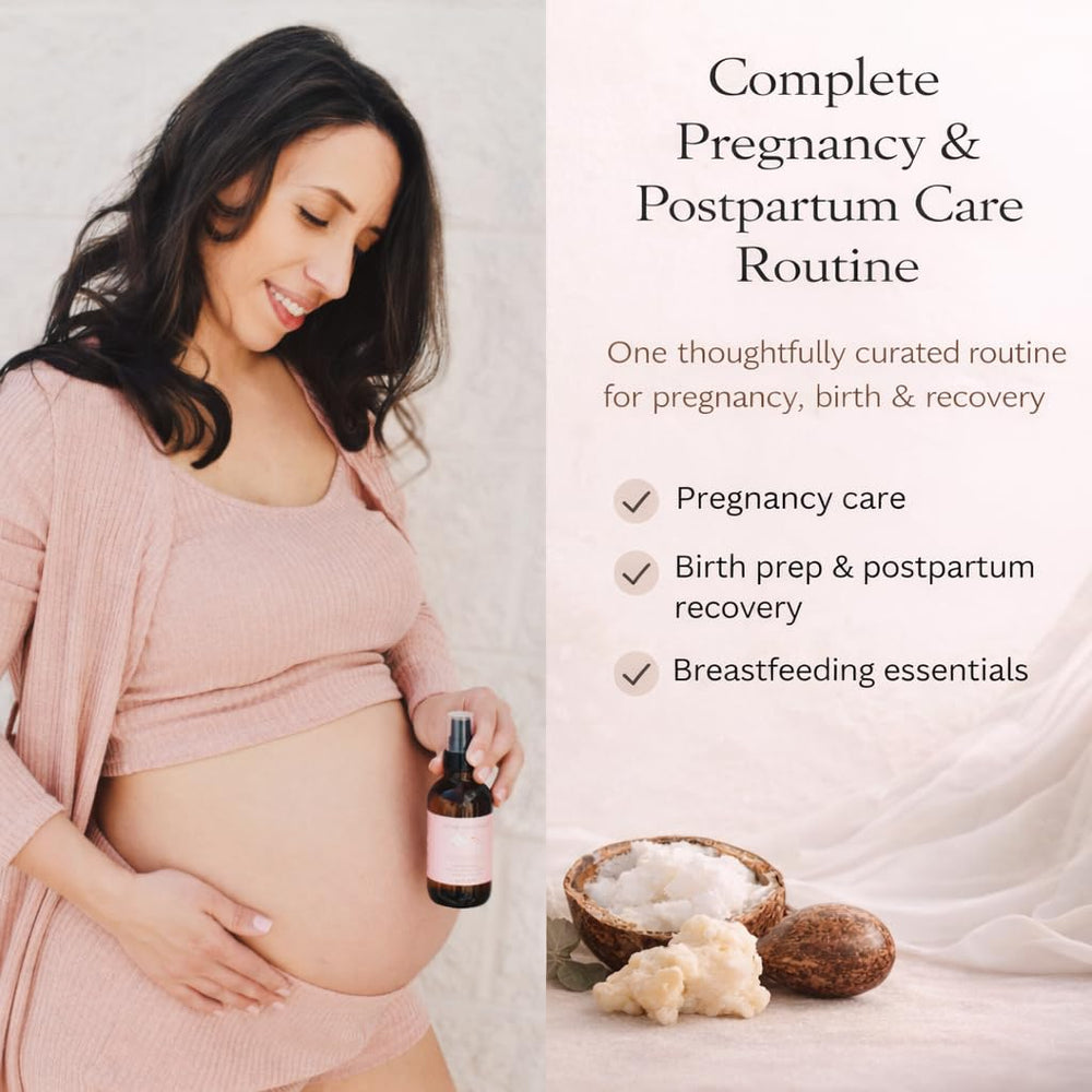 Irene Organics Perineal Massage Oil helps prepare the body for delivery.