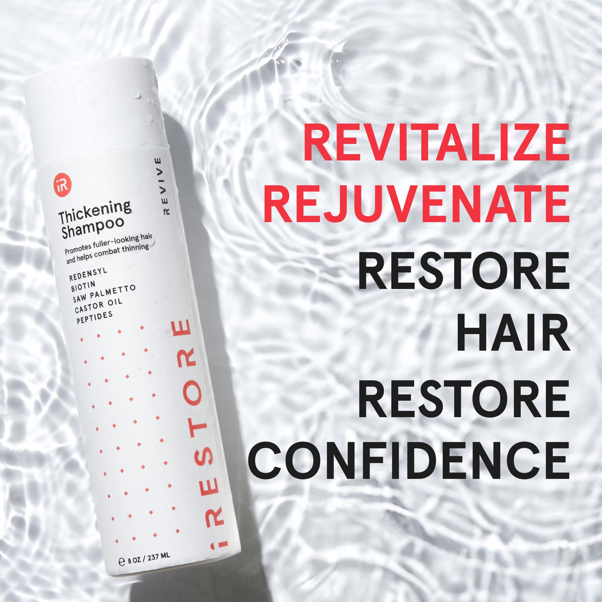 iRestore damage-repair shine suggests smoother, fuller-looking hair.