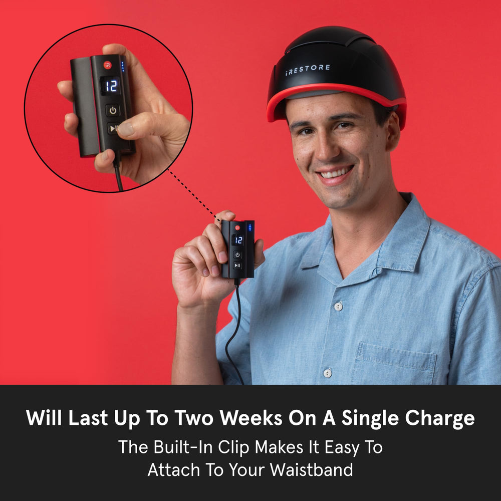 iRestore Elite hands-free design lets you multitask during treatment.