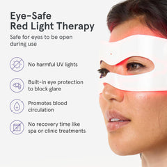 irestore eye mask helps reduce crows-feet visibility with infrared light.