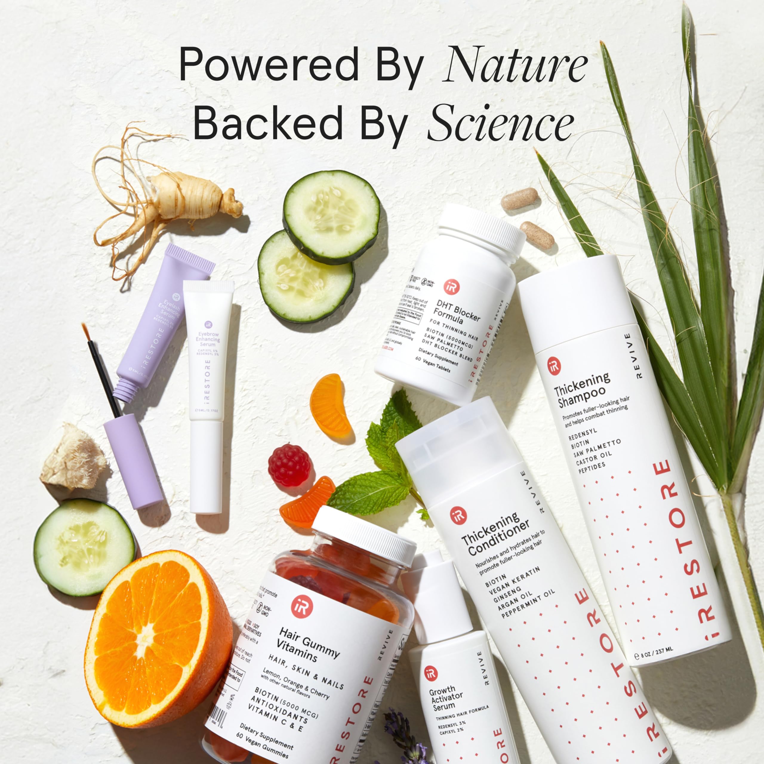 iRESTORE vegan cruelty-free logo indicating ethical formulation.