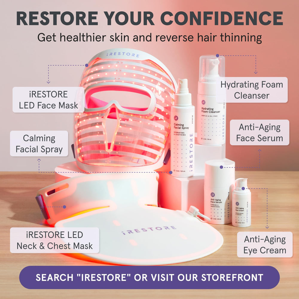 iRestore Illumina at-home use scene showing convenient setup
