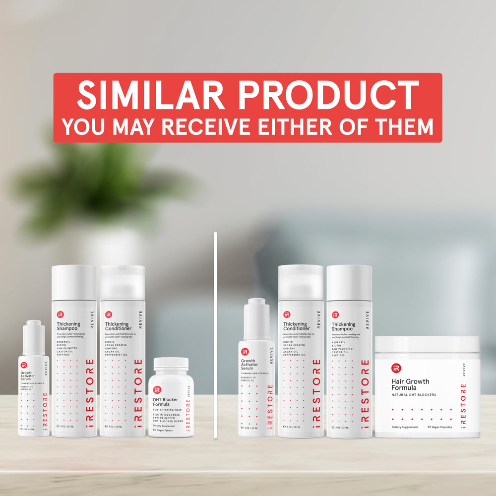 irestore Max Growth Bundle dense hair visual suggesting fuller hair
