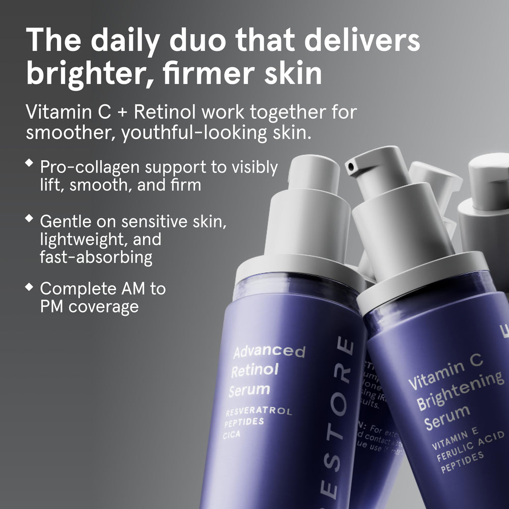 irestore retinol serum layers well under makeup for a smooth finish.