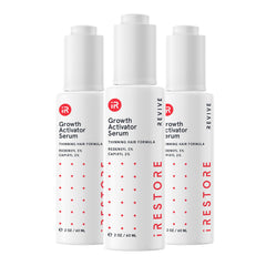 iRestore Scalp Serum bottle top view highlights sleek packaging and hydration-ready formula.