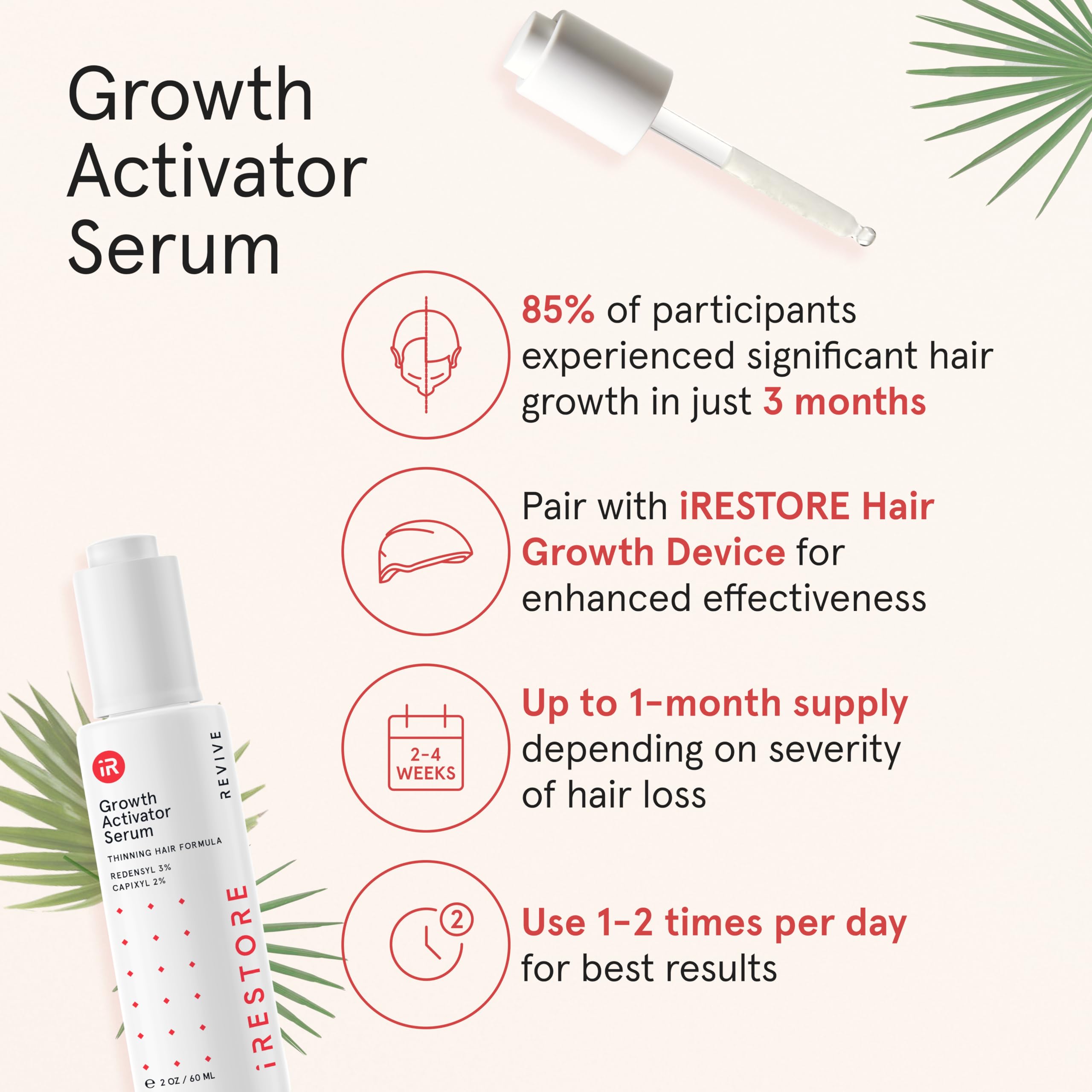 iRestore Scalp Serum box and 3-pack packaging on a shelf.