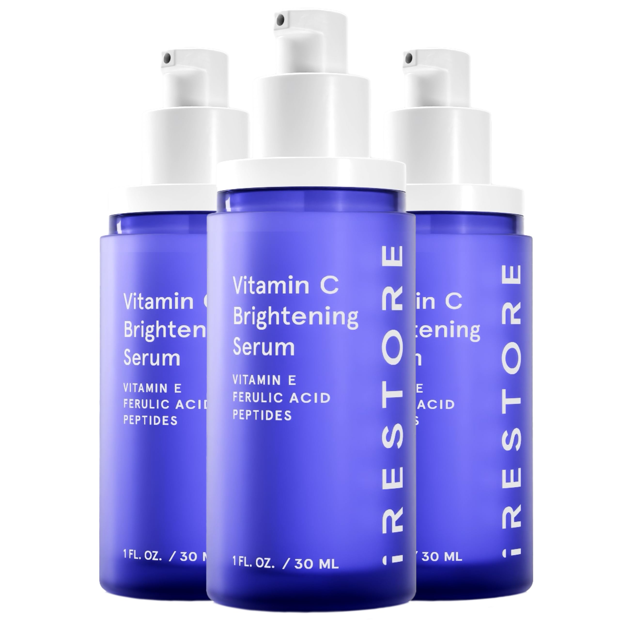 irestore Vitamin C Serum bottle with airless pump protects potency for daily use