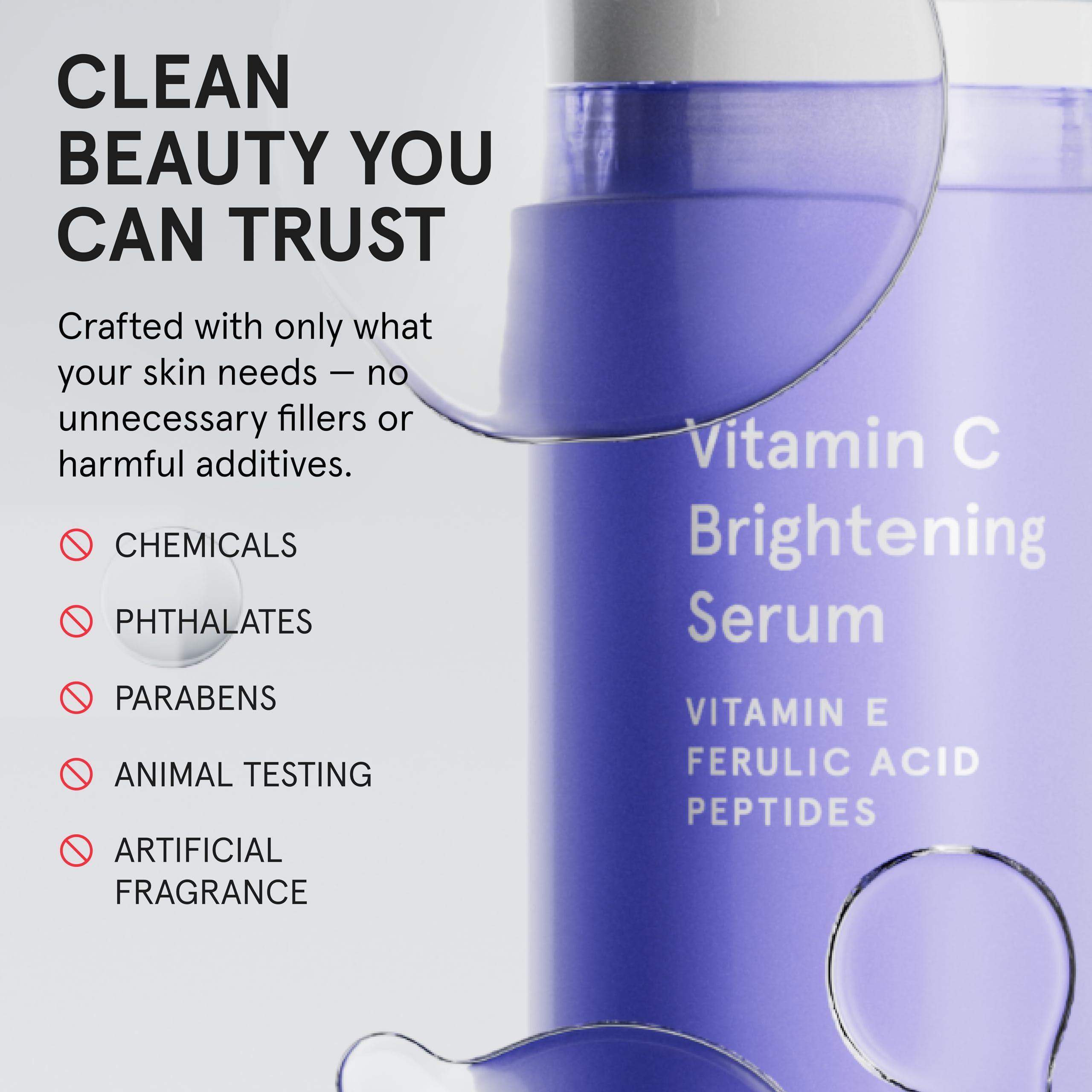 Label detail of iRestore Vitamin C Serum ingredients and benefits