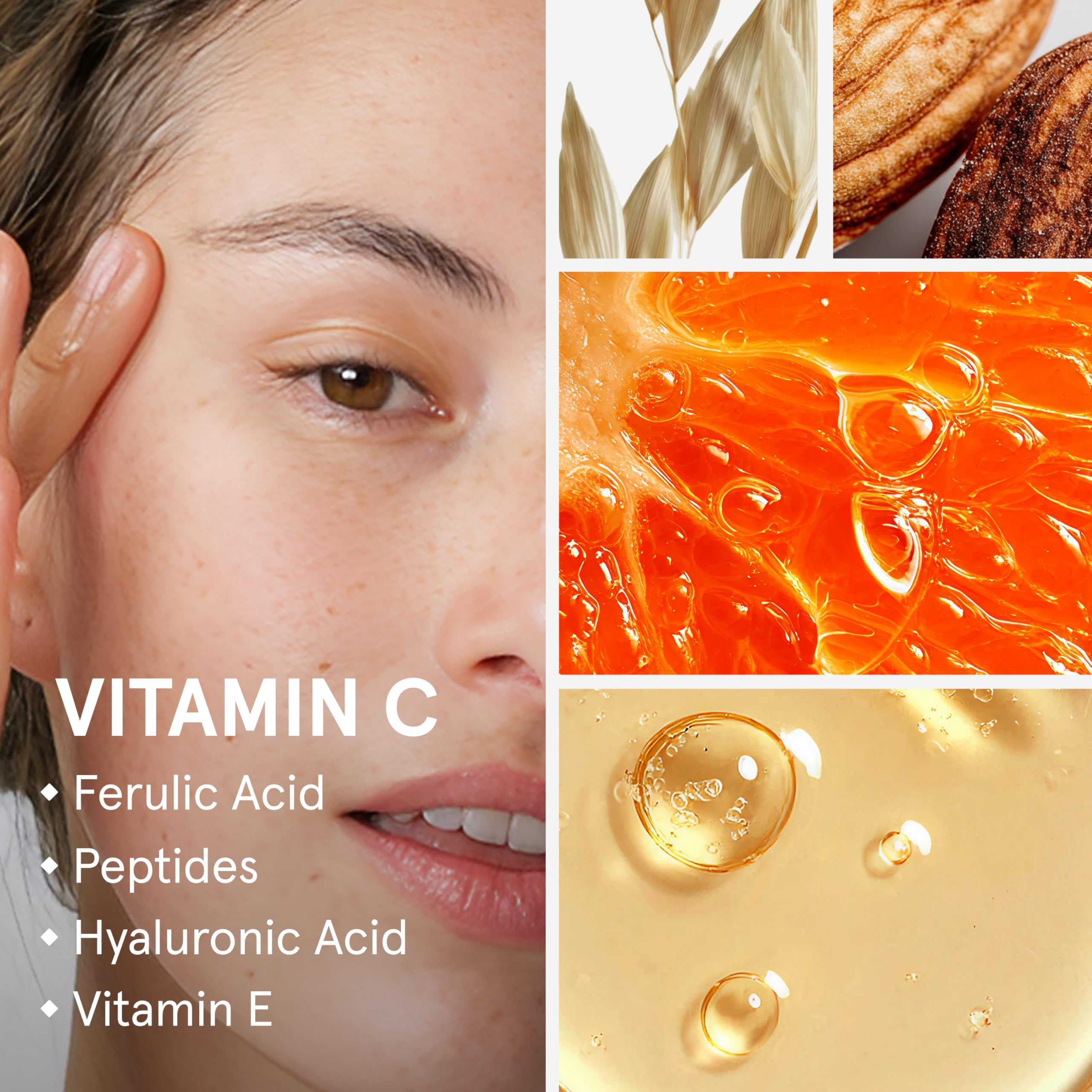 Swirl of iRestore Vitamin C Serum highlighting citrus infusion for hydration