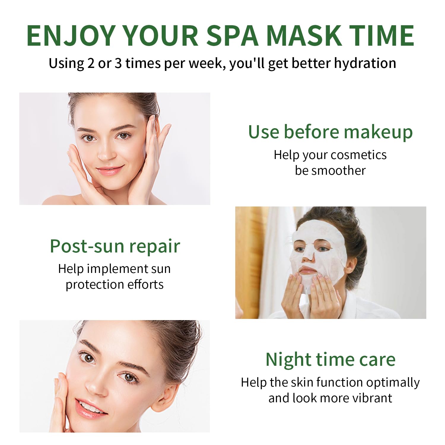 IREV Aloe Vera box contents showing 10 masks for routine care.