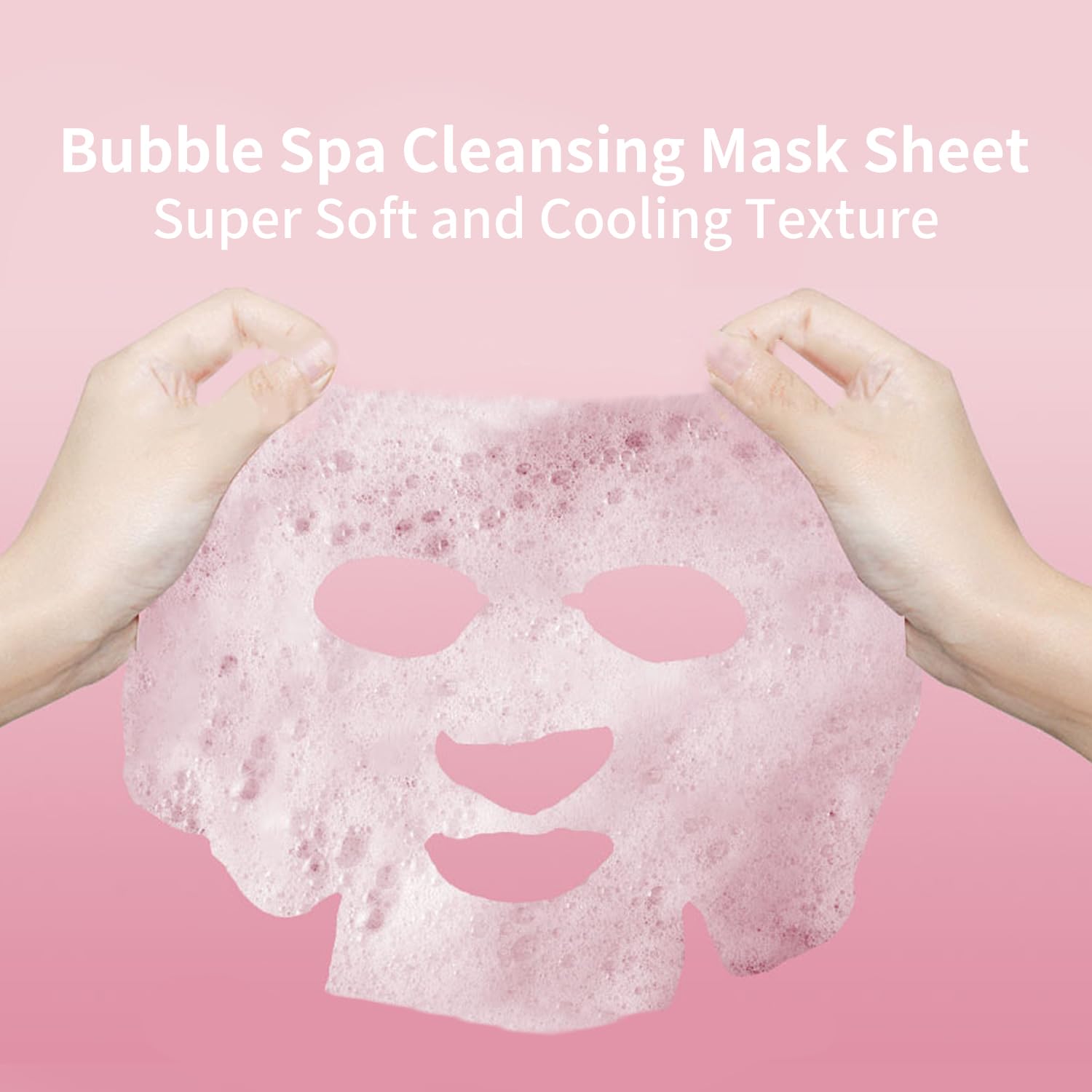 IREV bubble foam rises on the face during mask use for a refreshing sensation.