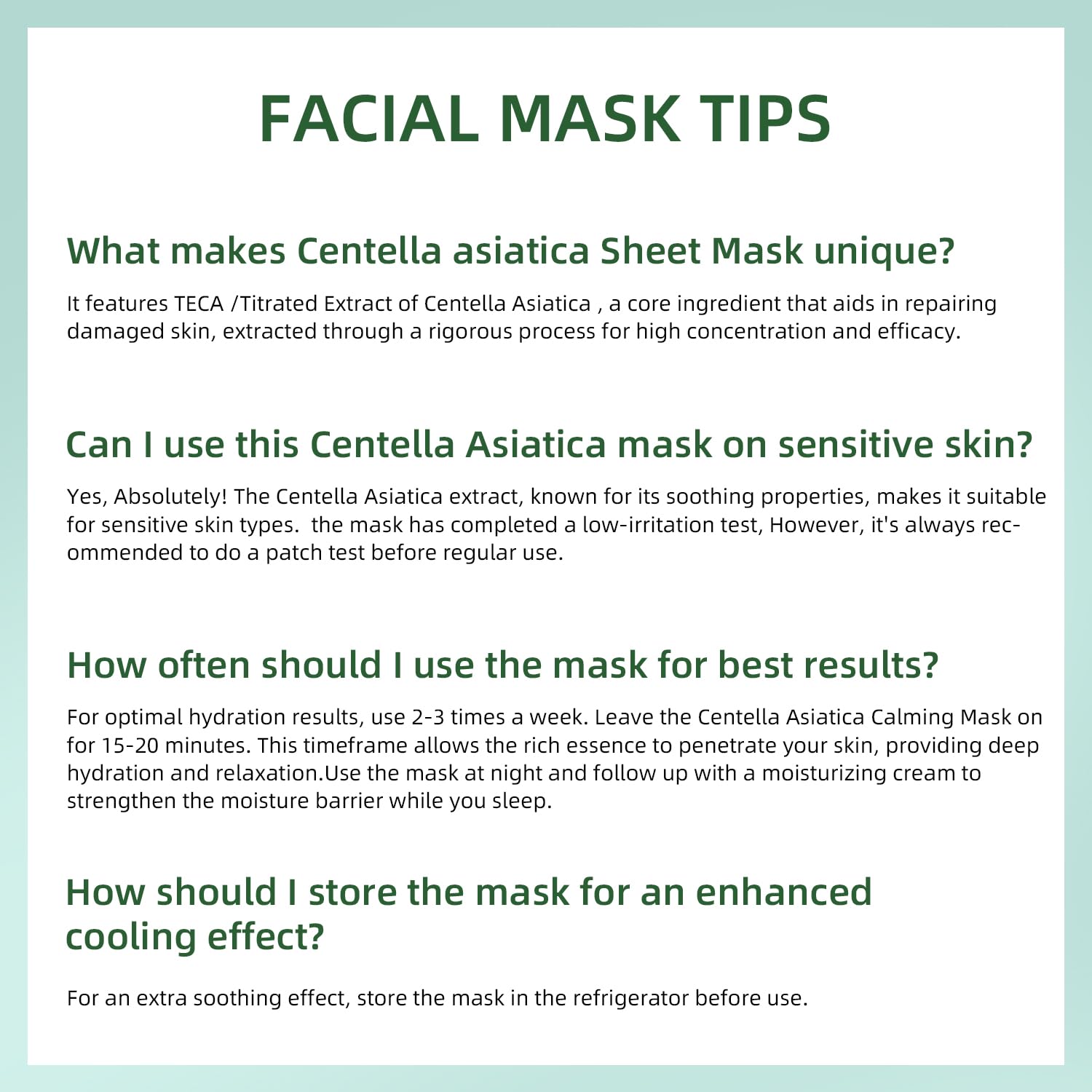 IREV Calming Mask test swatch showing gentle formula.