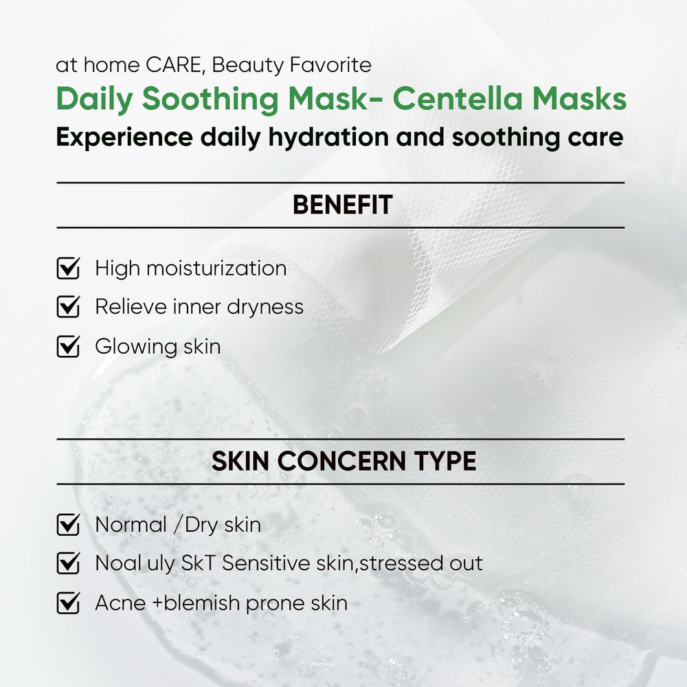 IREV Centella Mask ingredients aloe extract showcased.