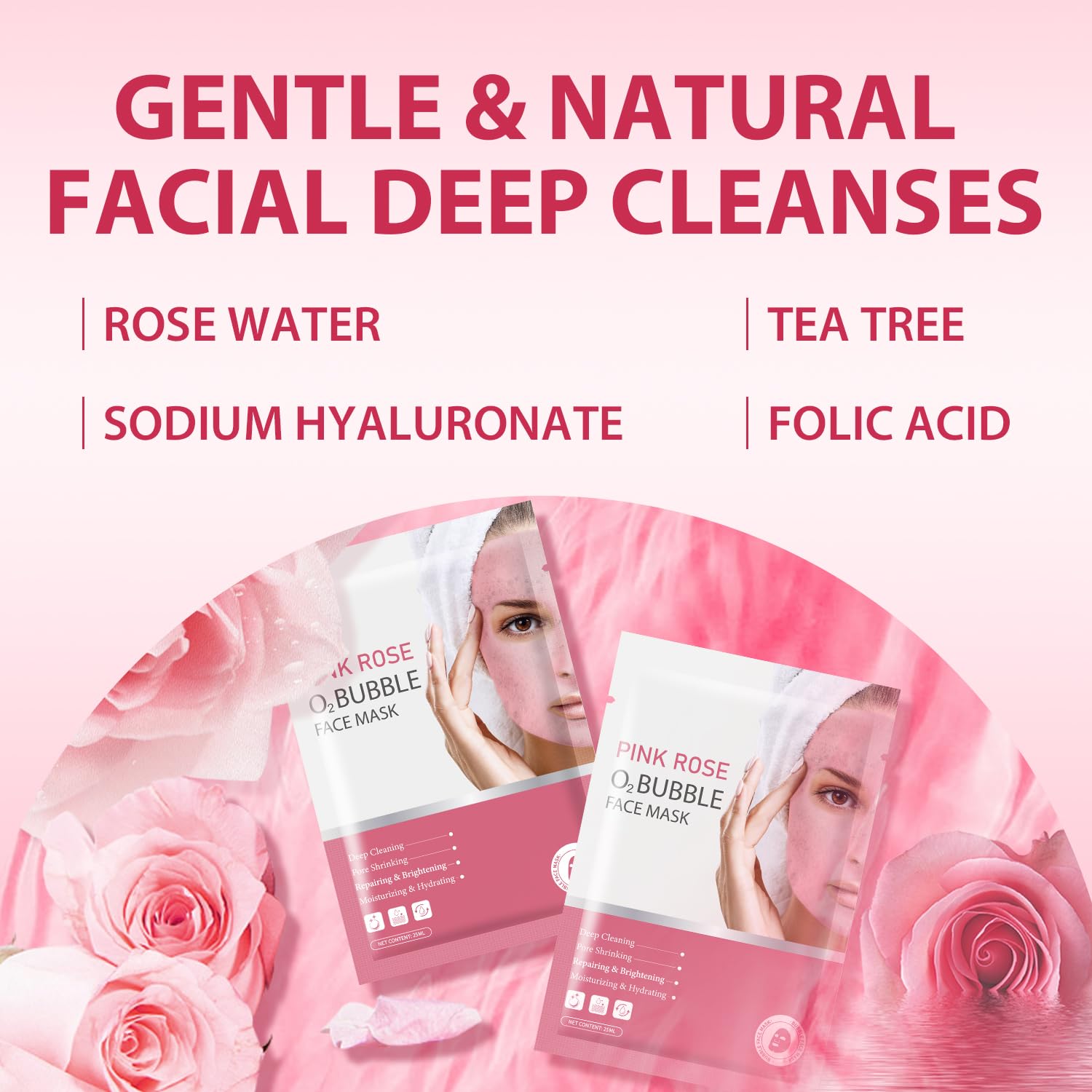 IREV close-up of clear pores and hydrated skin after mask use.