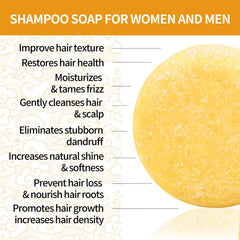 IREV Turmeric Soap Shampoo Bar close-up swirl highlighting natural ingredients