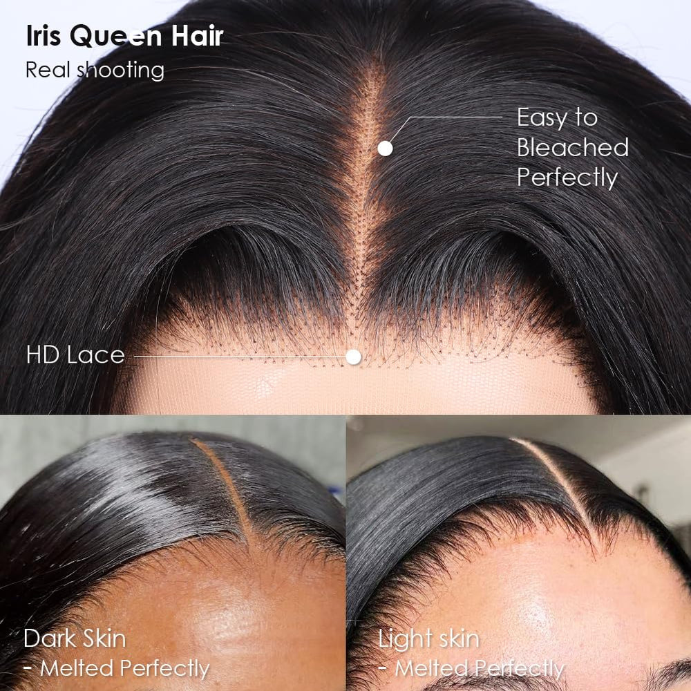 Iris Queen 180 density lace wig delivers fuller volume with soft movement.