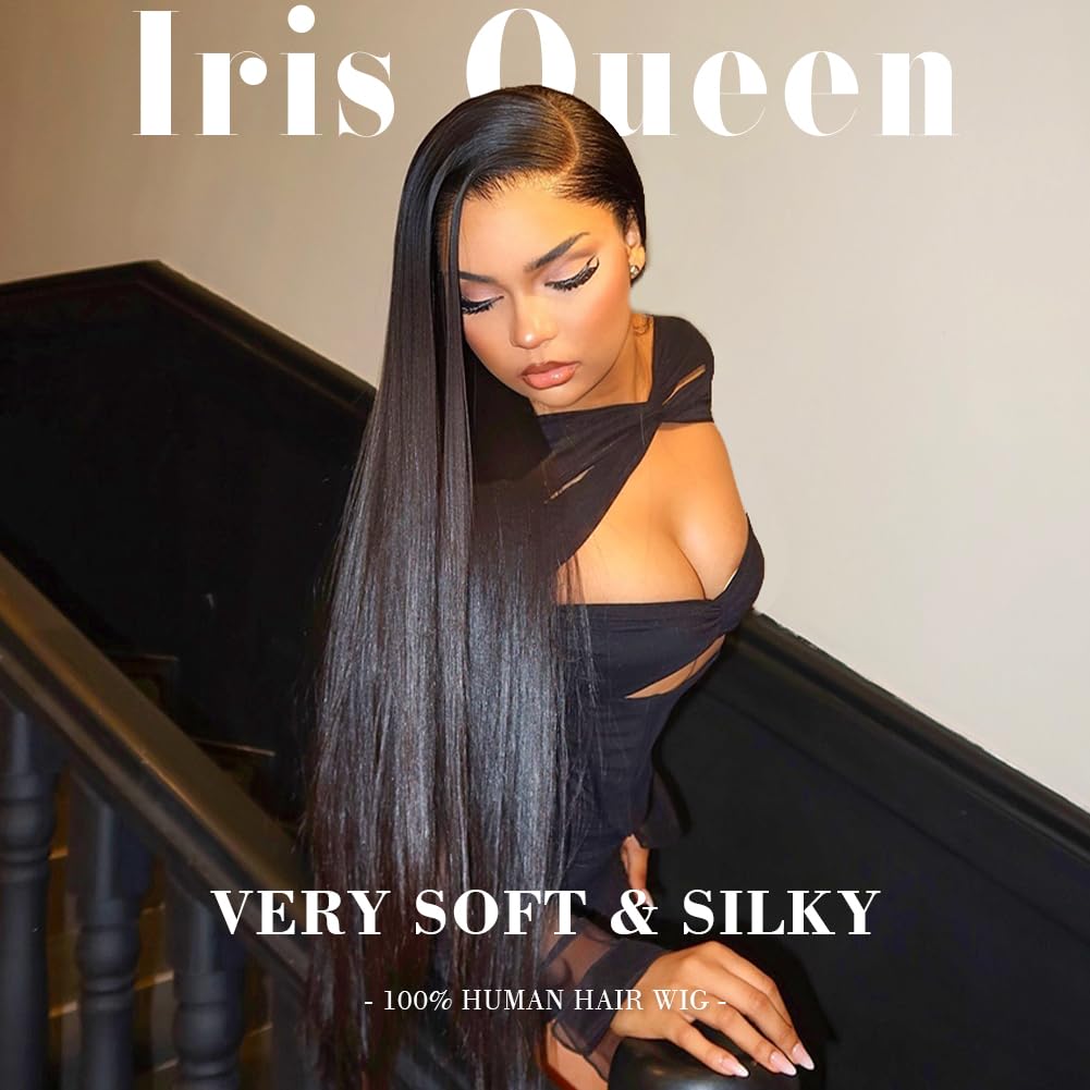 Iris Queen 13x4 transparent lace front provides seamless parting and melt.