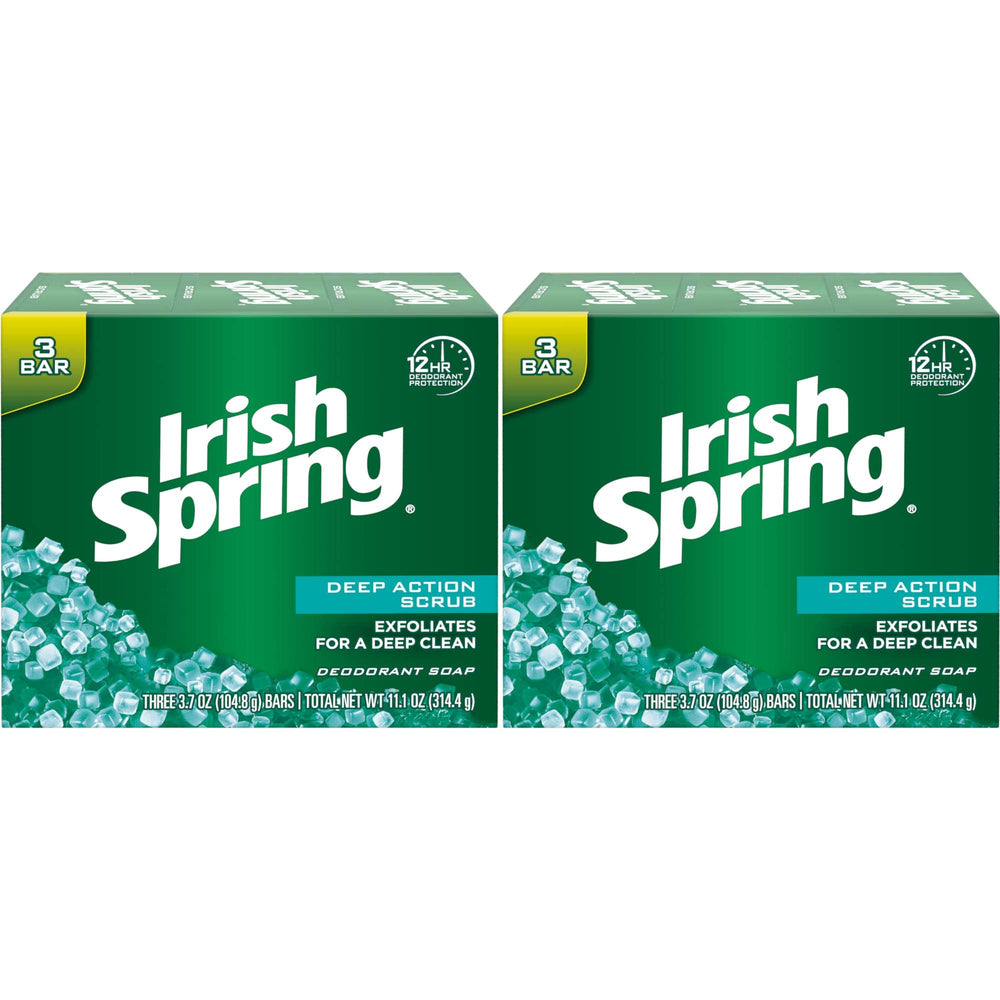 Irish Spring Clean Scrub Bar Soap providing long-lasting freshness after a workout.