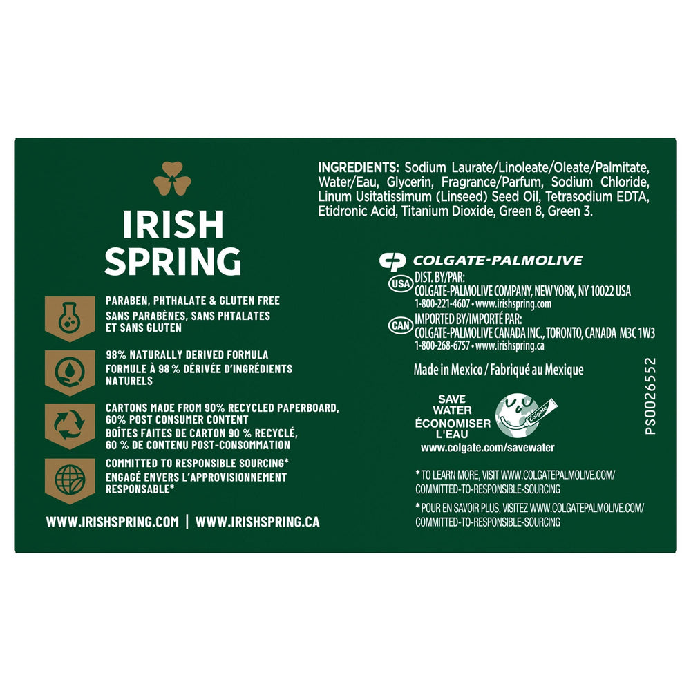 Irish Spring Original bar soap lather forming rich foam