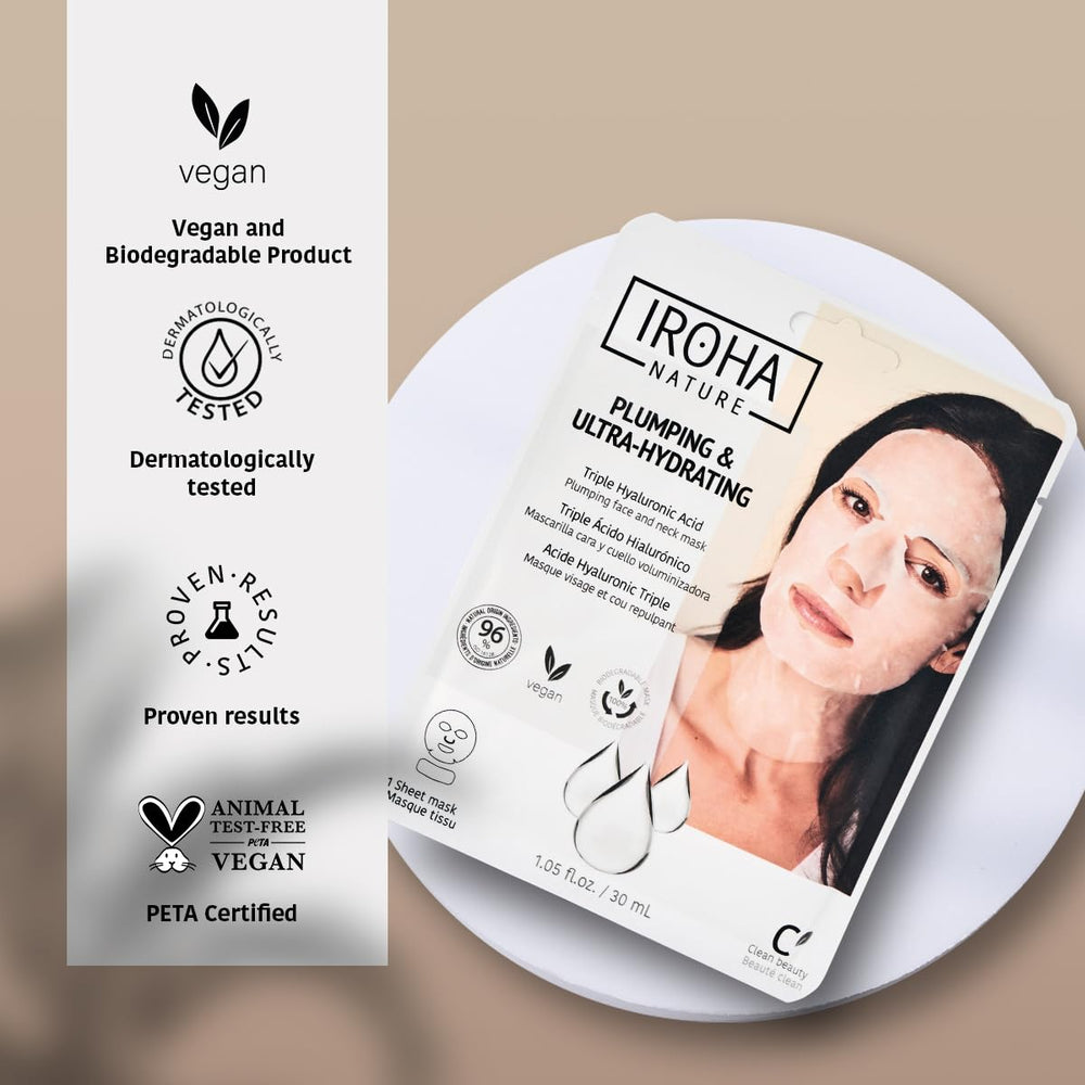 Five-piece tissue mask pack ready for routine use.