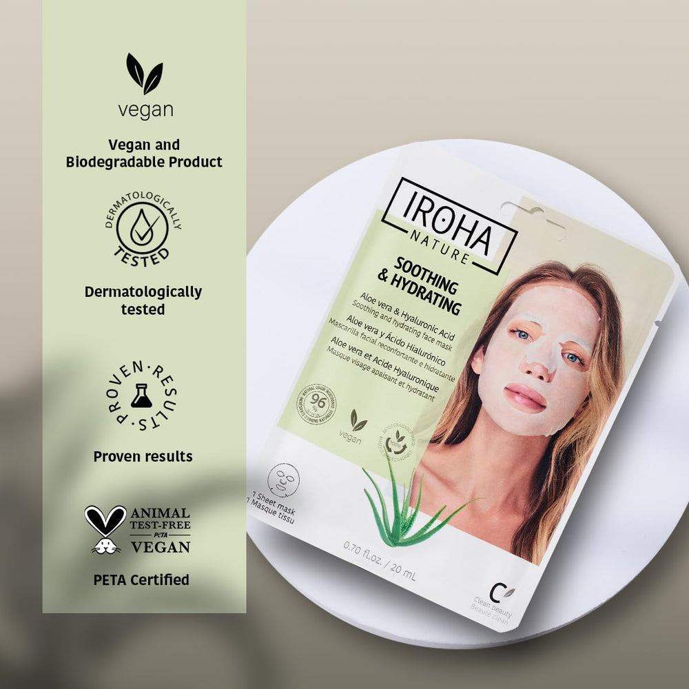 IROHA NATURE Efficacy testing seal visible on packaging back