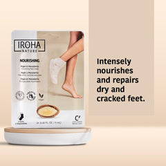 IROHA NATURE foot mask flash effect delivers quick refresh after 15 minutes