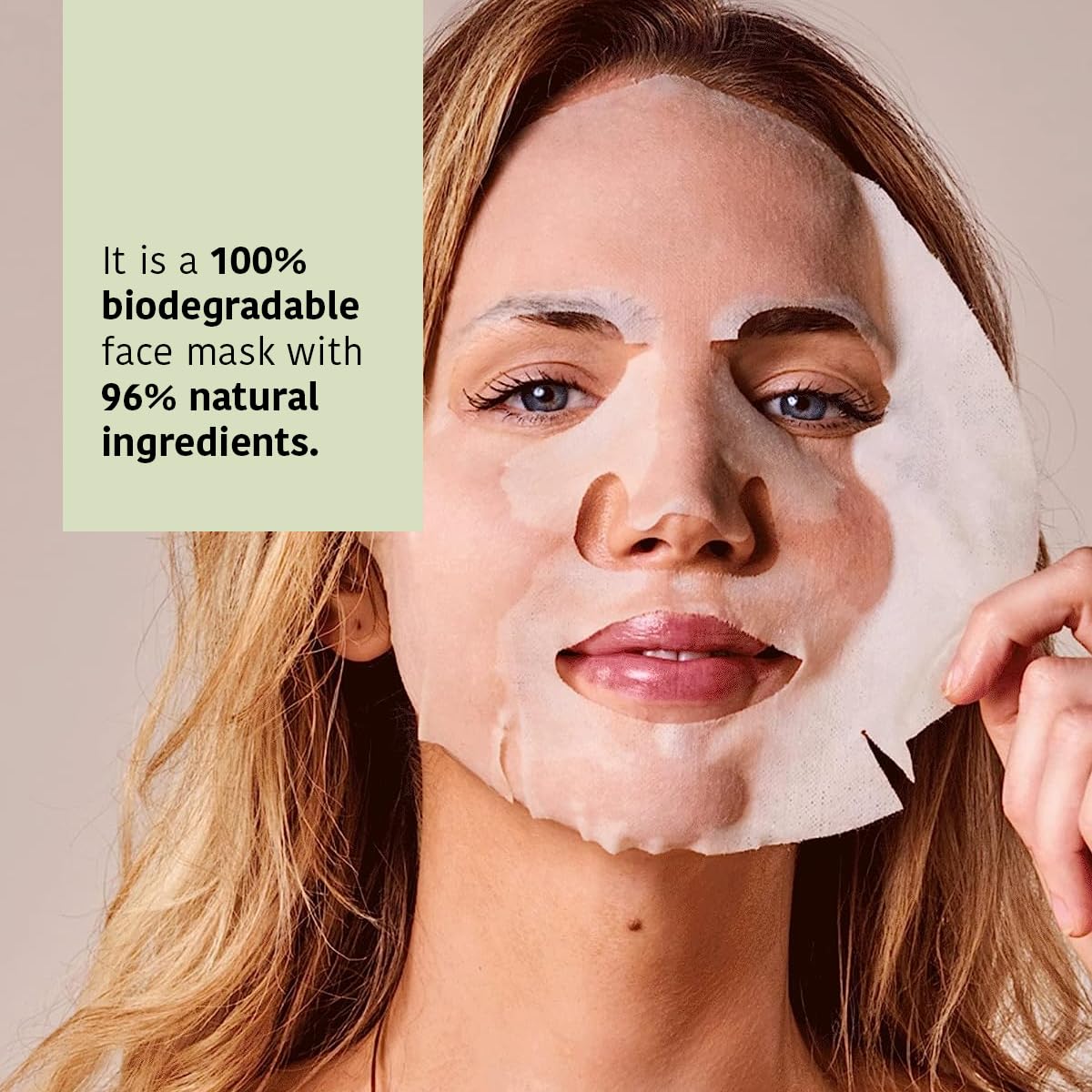 IROHA NATURE Hyaluronic acid hydration detail on mask sheet