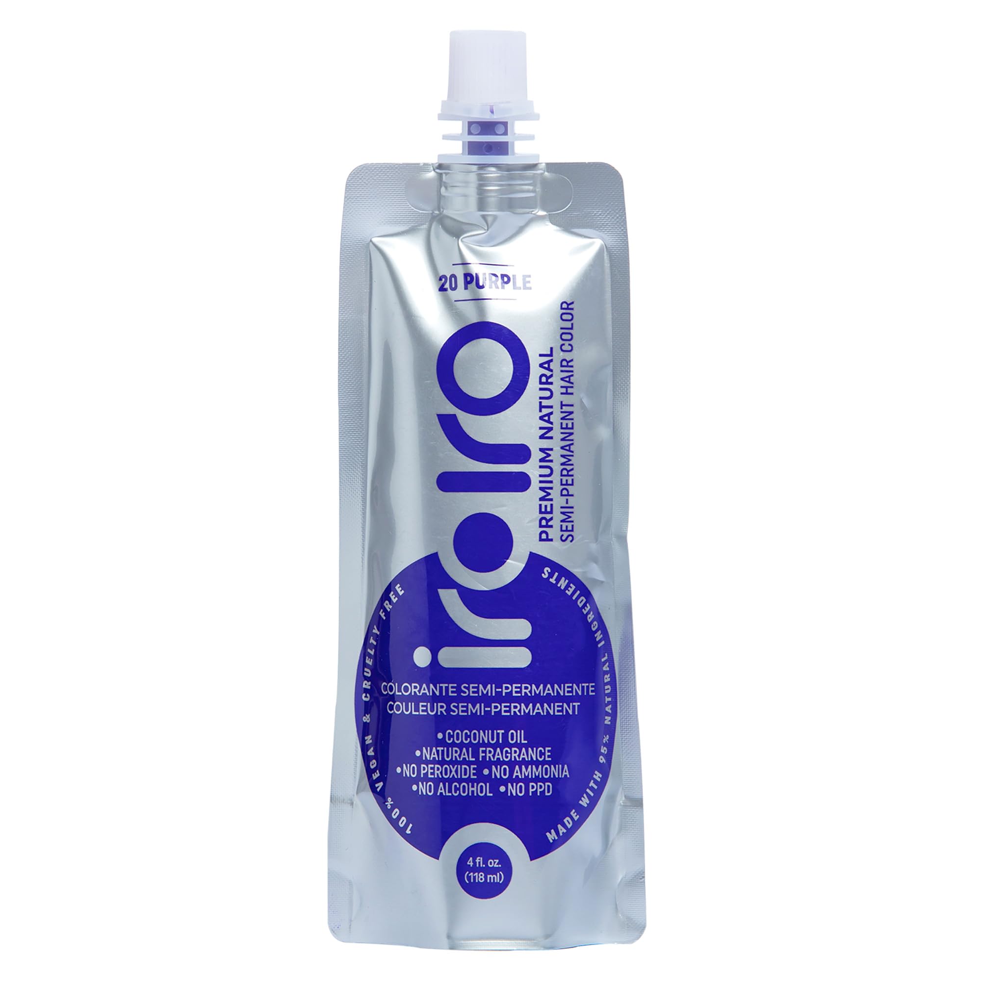 iroiro 20 Purple semi-permanent color bottle for vibrant at-home use