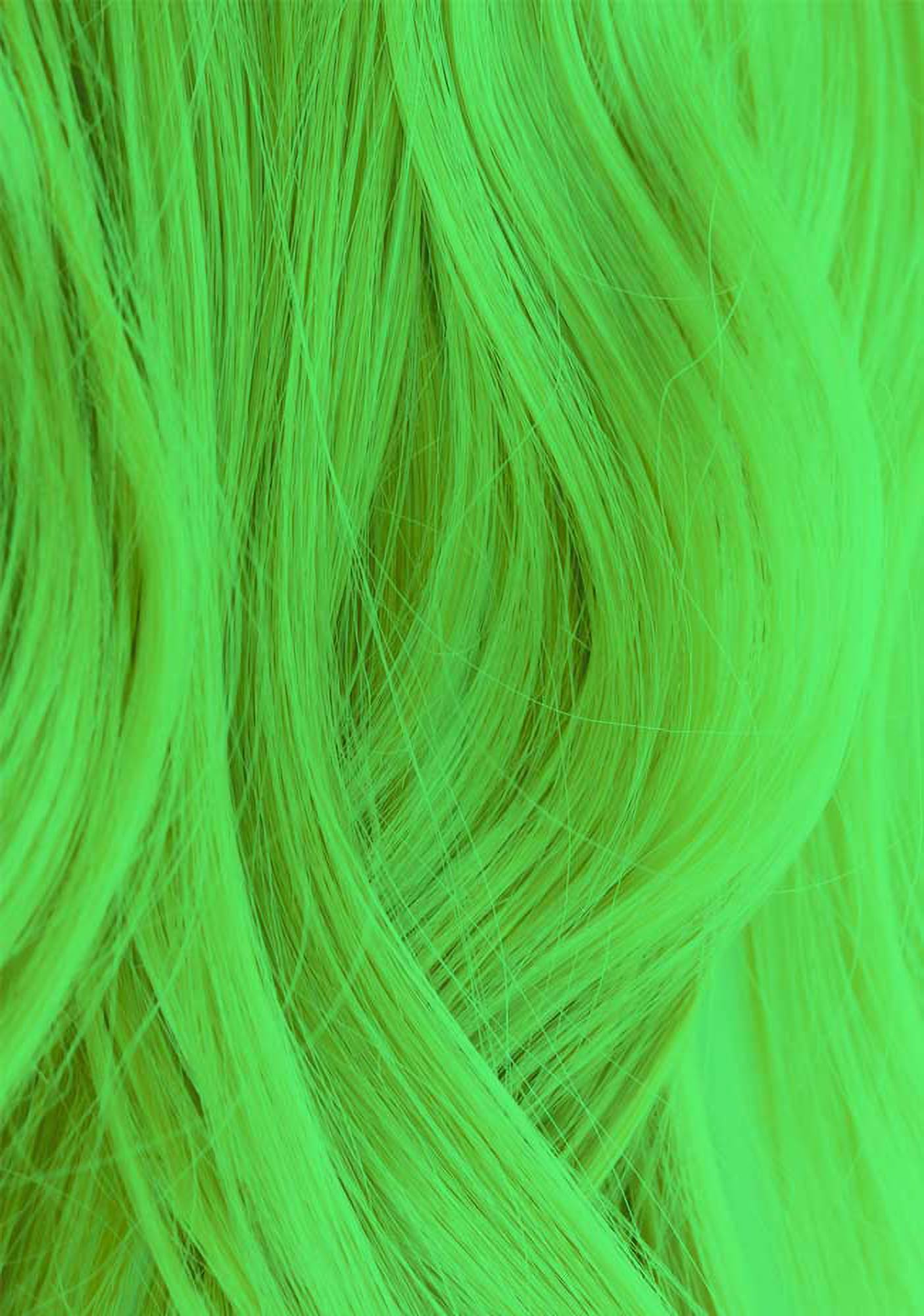 IROIRO neon green color shows best on lightened hair for vivid results.