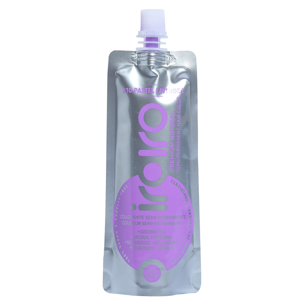IROIRO pastel lavender color application showing even, gentle color deposition.