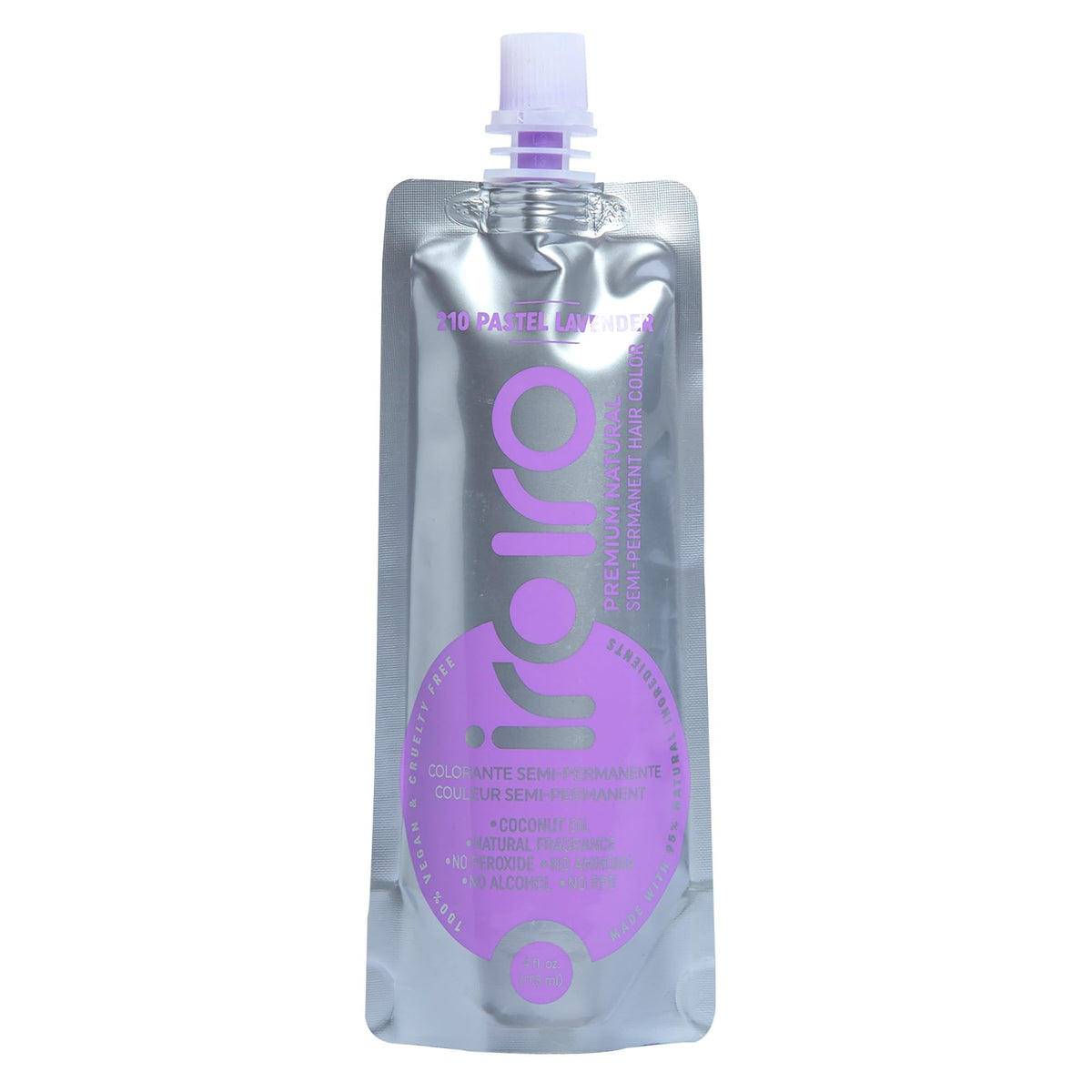 IROIRO pastel lavender color application showing even, gentle color deposition.