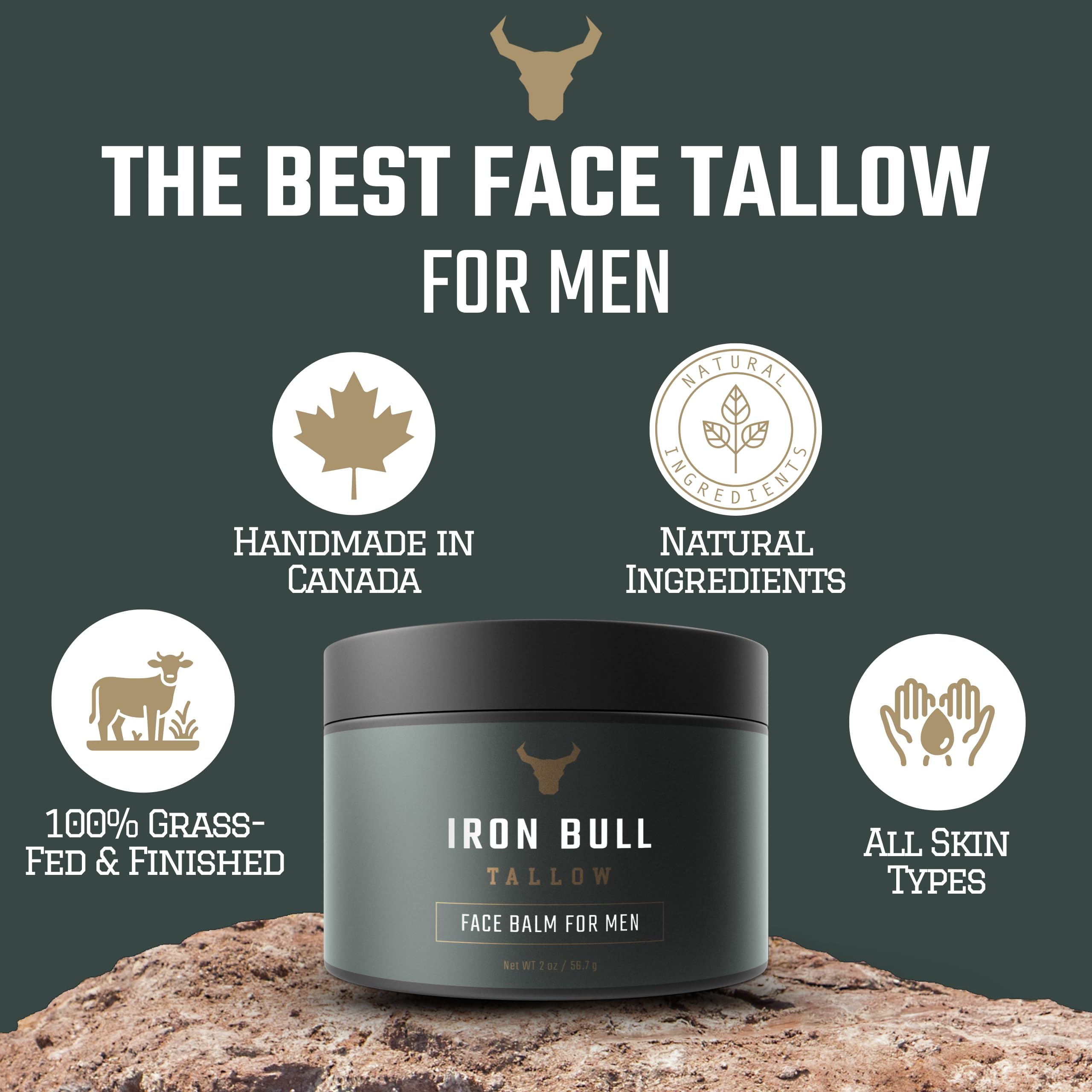 Iron Bull Tallow aroma from essential oils offers a natural masculine scent.