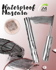 Iron Wand Mascara showing boost in volume and length for bold lashes.