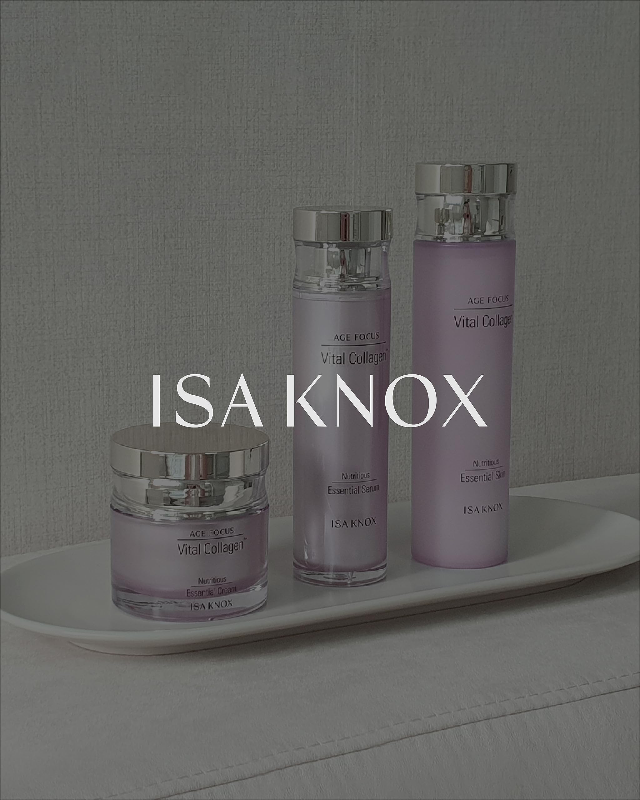 Isa Knox Vital Collagen serum applied to skin for smoother texture.