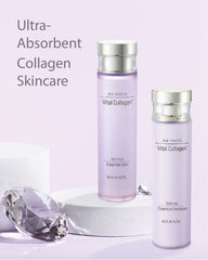 Isa Knox Vital Collagen Toner mini bottle close-up for travel routine.