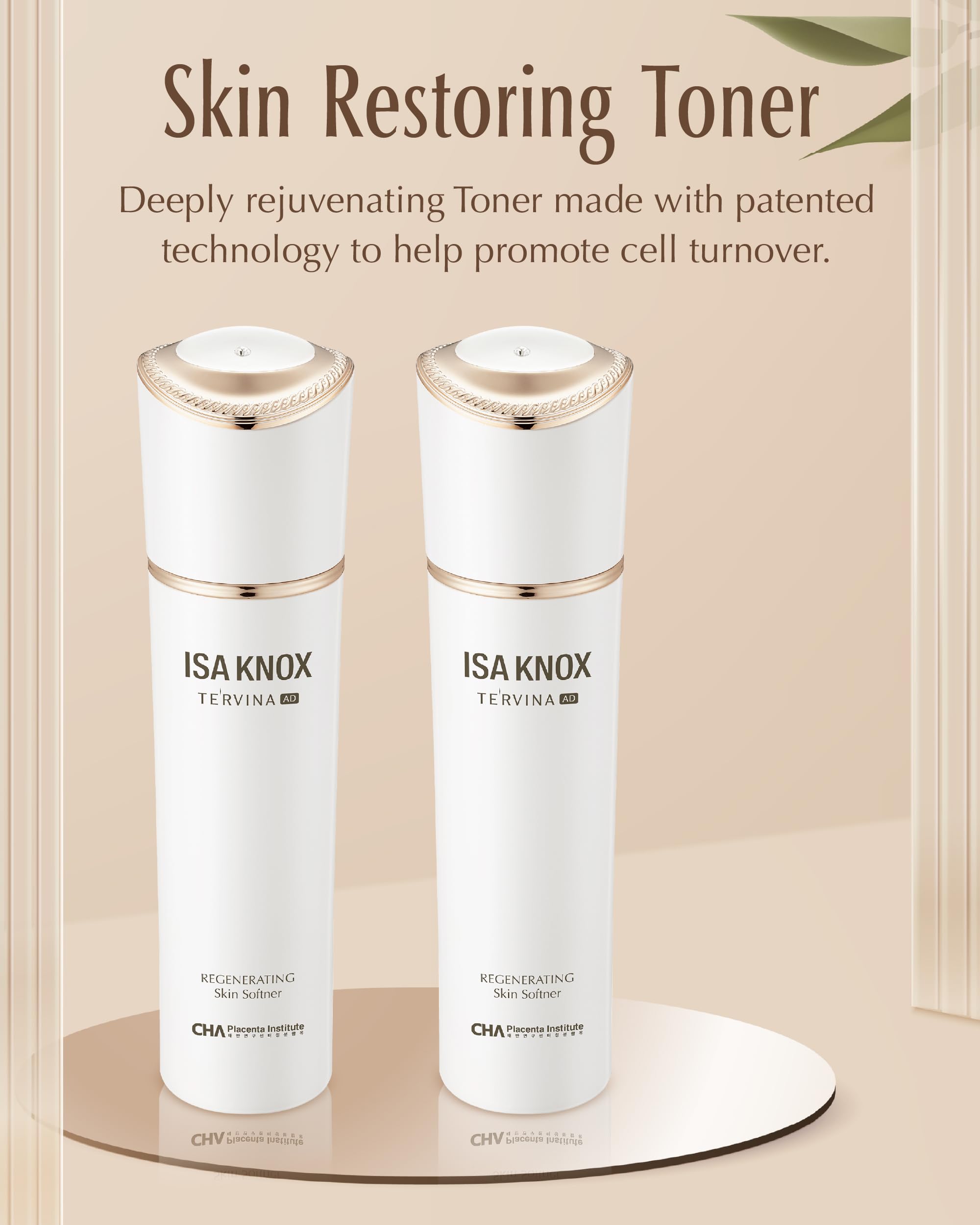 ISA KNOX TE'RVINA AD Regenerating Emulsion bottle nourishes skin with a rich, velvety feel.