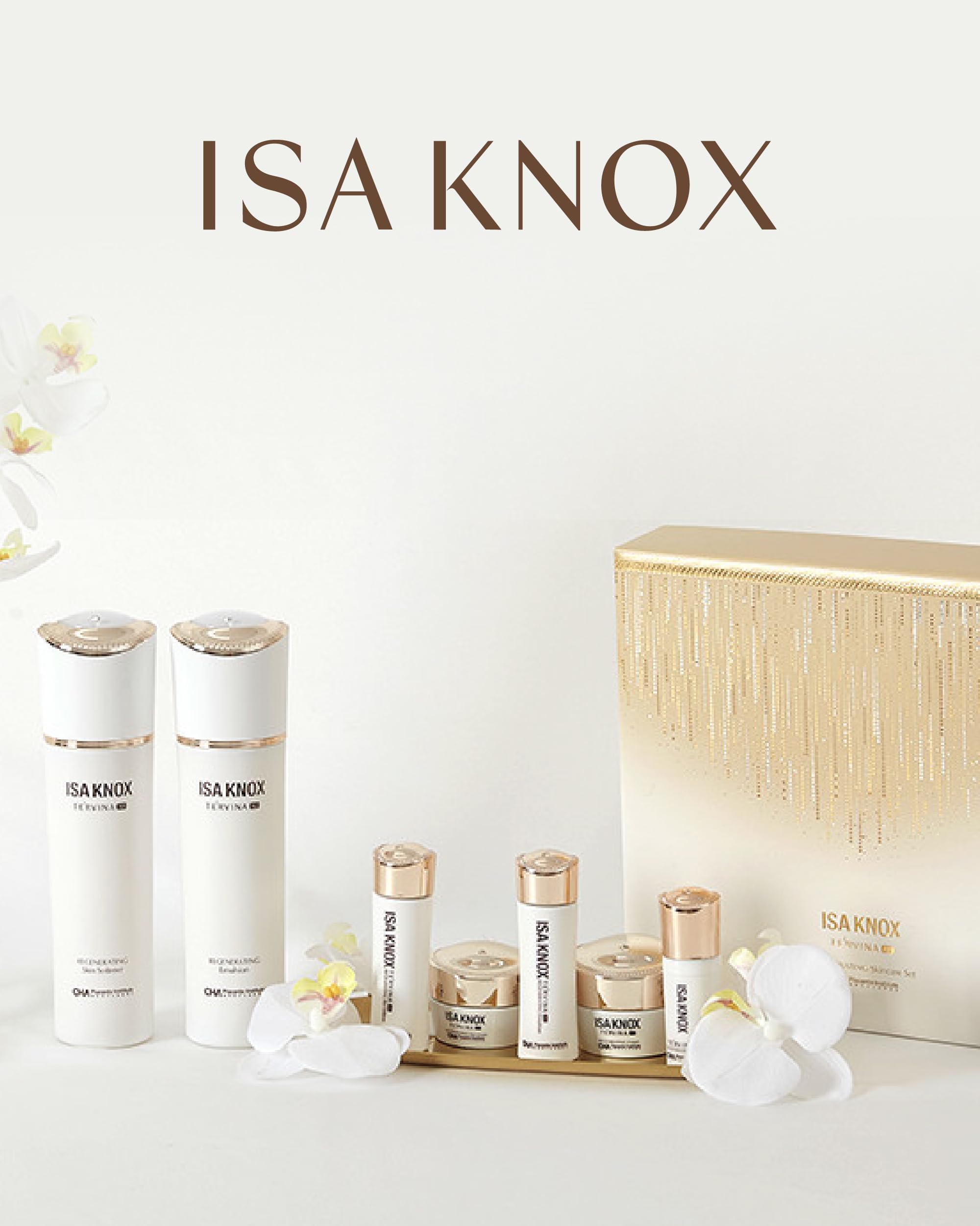 ISA KNOX LG Beauty packaging signals science-backed skincare.
