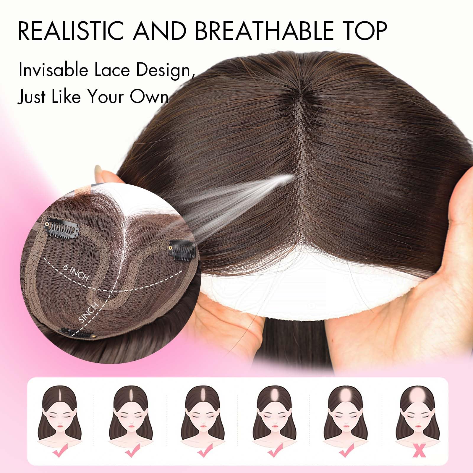 Isaic layered wiglet provides natural coverage and added volume.